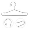 jojofuny 10Pcs Doll Clothes Hangers - Miniature Metal Mini Hangers, 2.5 x 1.3 Inch Dress Outfit Holders, Black Felt view 2