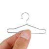 jojofuny 10Pcs Doll Clothes Hangers - Miniature Metal Mini Hangers, 2.5 x 1.3 Inch Dress Outfit Holders, Black Felt view 3
