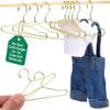10 Pcs Mini Clothes Hangers, 2.5 Inch Tiny Gold Metal Hangers for Dollhouse - 1:6 Scale Doll Wardrobe Accessories for Delicate Dresses & Display view 1