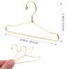 10 Pcs Mini Clothes Hangers, 2.5 Inch Tiny Gold Metal Hangers for Dollhouse - 1:6 Scale Doll Wardrobe Accessories for Delicate Dresses & Display view 2