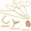 10 Pcs Mini Clothes Hangers, 2.5 Inch Tiny Gold Metal Hangers for Dollhouse - 1:6 Scale Doll Wardrobe Accessories for Delicate Dresses & Display view 3