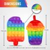 Bubble Popper Fidget Toy  Stress Relieving Push Pop Bubbles Toy for Kids and Adults, Relaxing Silicon Bubble Poppers Sensory Toy for ADHD, Autistic Kids (Ice Pop & Frappe) view 3