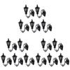 Yardwe 15Pcs Miniature Wall Sconce Lights Black 1 12 Scale Dollhouse Wall Lamps for Dollhouse Furniture and Miniature Home Decoration view 1