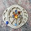 Handmade Rotating Wooden Solar Board to Learn The Planets and The Solar System, Montessori School Wooden Sun and Planets Board to Learn Space and Planets view 4