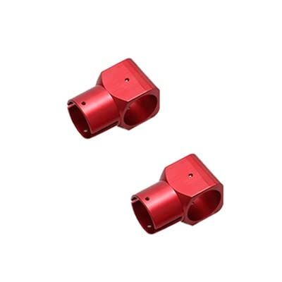 ABZEKH Drone Accessories for 2PCS Aluminum Alloy for D16mm/20mm/25mm/30mm Tripod Square Tee Joint Carbon Tube Fixed Adapter Connector for RC UAV Landing Gear (Color : Red 30 to 30mm)