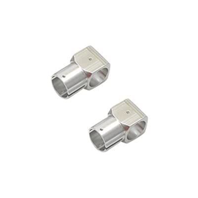 ABZEKH Drone Accessories for 2PCS Aluminum Alloy for D16mm/20mm/25mm/30mm Tripod Square Tee Joint Carbon Tube Fixed Adapter Connector for RC UAV Landing Gear (Color : Silver 25 to 25mm)
