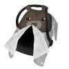 Personalized Baby Car Seat Canopy for Girls and Boys with Name, Custom Shopping Cart Cover for Baby Winter, Peekaboo Minky Nursing Breastfeeding Stroller Cover Canopies for Newborn (Bear) view 2