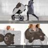 Personalized Baby Car Seat Canopy for Girls and Boys with Name, Custom Shopping Cart Cover for Baby Winter, Peekaboo Minky Nursing Breastfeeding Stroller Cover Canopies for Newborn (Bear) view 4
