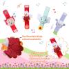 4 Pieces Baby Wrist Rattles Animal Pattern Newborn Foot Rattles Toy for 0-12 Months Babies Boy Girl Infant Birthday Gifts Educational Toys, 4 Designs (Sheep, Dog, Chick, Monkey) view 3