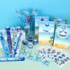 JOYMEMO Shark Party Favor Supplies, Shark Goodie Bags Keychains Slap Wristbands Temporary Tattoos Straws for Birthday Ocean Sea Party Decorations view 2