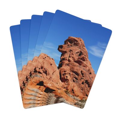 Brian Bula Poodle Rock Valley of Fire Playing Cards National Park Poker Cards of Poodle Rock in Valley of Fire