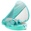 Mambobaby Float Add Tail Baby Swim Float with Canopy, Non-Inflatable Solid Baby Float, Upgrade Soft Skin-Friendly Fabric Material Infant Swim Float (Special Edition Green) view 1