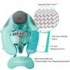 Mambobaby Float Add Tail Baby Swim Float with Canopy, Non-Inflatable Solid Baby Float, Upgrade Soft Skin-Friendly Fabric Material Infant Swim Float (Special Edition Green) view 2