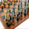 American West Chessmen, Cowboys & Indians with Georgio Chess Board from Italy view 2