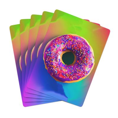 Brian Bula Rainbow Donut Playing Cards Fun Pop Art Poker Cards