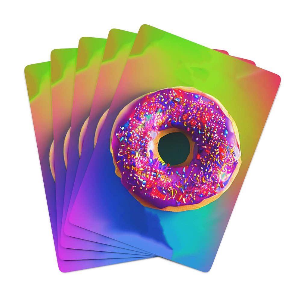Brian Bula Rainbow Donut Playing Cards Fun Pop Art Poker Cards
