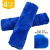 4Pack Seatbelt Covers for Kids,Seat Belt Cushion Cover,Infant Baby Car Seat Neck Shoulder Strap Pads,Soft Newborn Carseat Stroller Straps Covers Accessories(Blue) view 2