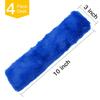 4Pack Seatbelt Covers for Kids,Seat Belt Cushion Cover,Infant Baby Car Seat Neck Shoulder Strap Pads,Soft Newborn Carseat Stroller Straps Covers Accessories(Blue) view 3
