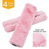 4Pack Seatbelt Covers for Kids,Seat Belt Cushion Cover,Infant Baby Car Seat Neck Shoulder Strap Pads,Soft Newborn Carseat Stroller Straps Covers Accessories(Pink) view 2
