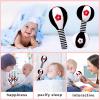 XIXILAND Baby Rattles 0-6 Months Newborn Toys Infant Toys 0-6 Months Rattles for Babies 0-6 Months Baby Toys 0-6 Months, Black and White High Contrast Baby Toys Dumbbell Toy for 0 3 6 9 12 Months view 2