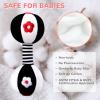 XIXILAND Baby Rattles 0-6 Months Newborn Toys Infant Toys 0-6 Months Rattles for Babies 0-6 Months Baby Toys 0-6 Months, Black and White High Contrast Baby Toys Dumbbell Toy for 0 3 6 9 12 Months view 3