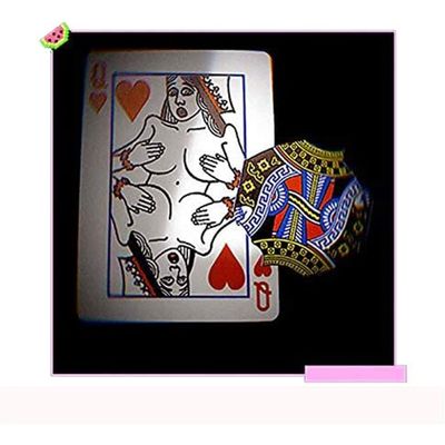 ZQION The Undressed Queen Magic Tricks Playing Card Magician Close-up Street Illusion Gimmick Mentalism Puzzle Toy Funny Magic Card