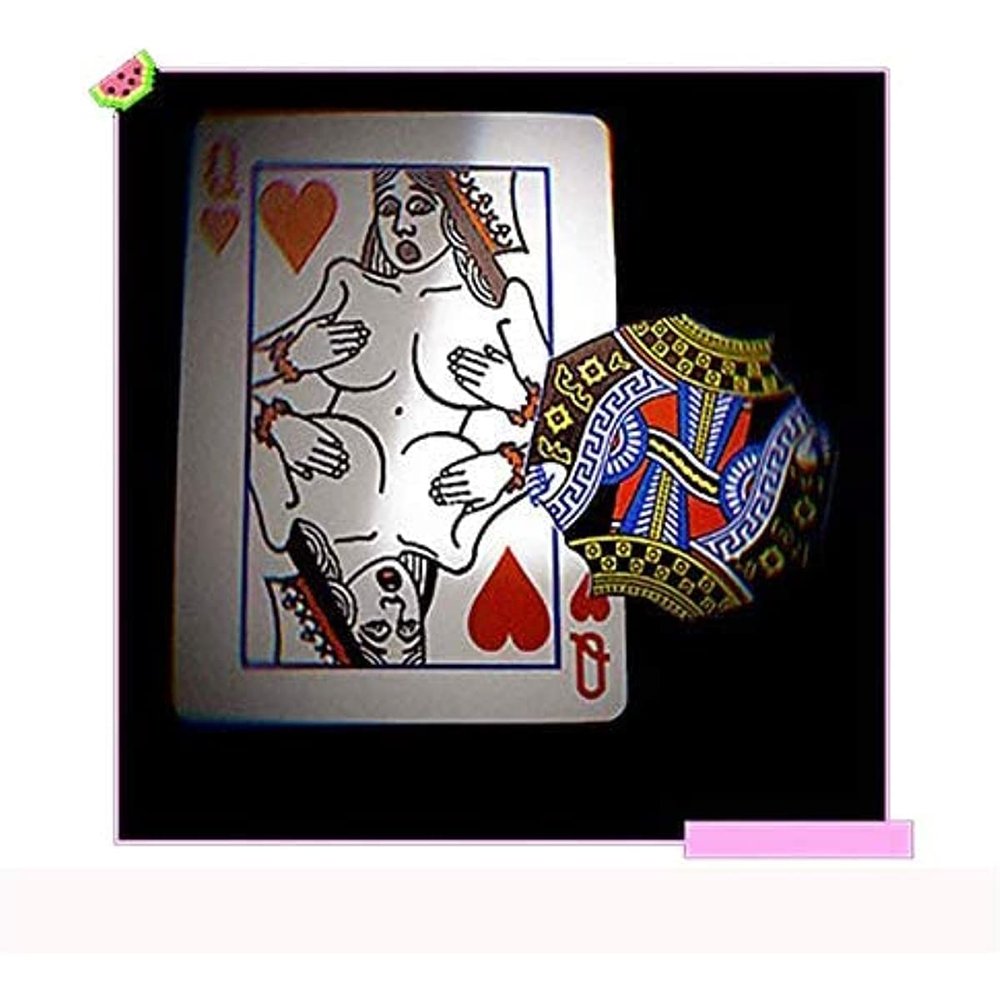 ZQION The Undressed Queen Magic Tricks Playing Card Magician Close-up Street Illusion Gimmick Mentalism Puzzle Toy Funny Magic Card