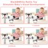 Baby Rattles 0-6 Months Newborn Toys Infant Toys 0-3 Months Rattles for Babies 0-6 Months Baby Toys 0-6 Months, Black and White High Contrast Plush Stuffed Baby Toys for 0 3 6 9 12 Months Girls Boys view 2