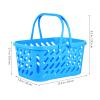 Cabilock Plastic Shopping Basket with Handle Small Lake Blue Mini Grocery Basket for Kids Toy Storage and Household Organization 12X8X6 Inches view 2