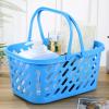 Cabilock Plastic Shopping Basket with Handle Small Lake Blue Mini Grocery Basket for Kids Toy Storage and Household Organization 12X8X6 Inches view 3