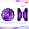 Responsive Yoyo for Kids K2 Crystal Purple , Dual Purpose Plastic Yo-Yo for Beginners, Replacement Unresponsive Ball Bearing for Advanced Yo yo Players + Removal Bearing Tool + 12 Yoyo Strings + Bag view 3