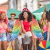 Abaodam Angel Wings Rainbow Wings Fairy Outfit with Elastic Straps for Kids Women Men Halloween Carnival Cosplay Costume Party Performance Fancy Dress view 3