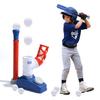 EagleStone Baseball TeeT-Ball Set for Kids Ages 3-5, Toddler Baseball Set with Step-On Pitching Machine, Adjustable Batting Tee, Bat and 6 Balls - Perfect Outdoor Christmas Toys Gift for Boys view 1