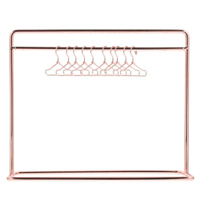 1 Set Doll Apparel Rack Doll Clothes Dry Rack Dress Garment for House Dress Outfit Gown?Rose Gold?