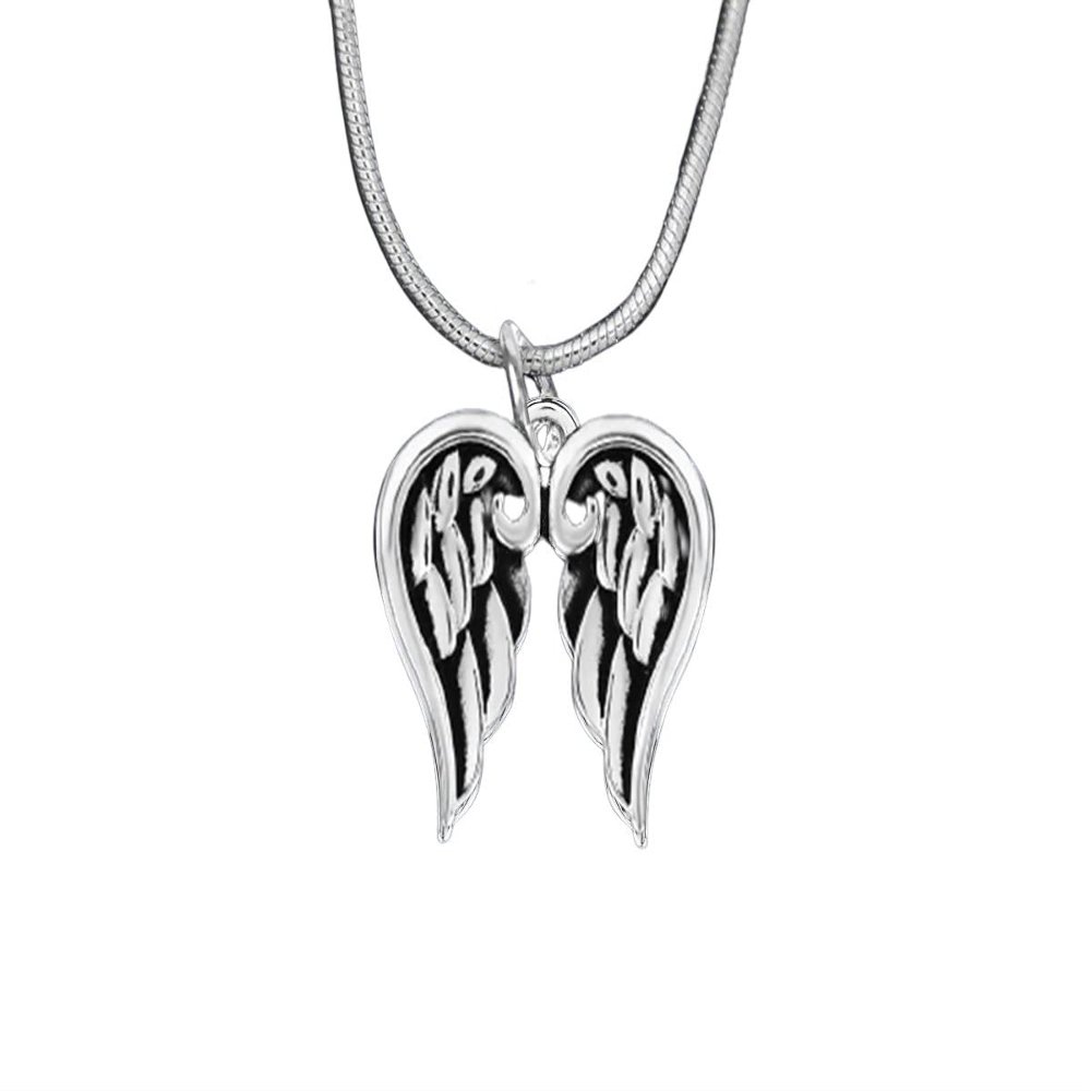 10 Pack Angel Wings Religious Necklaces - Necklace with Silver Angle Wings Charm for Religious Groups, Faith Based, Gift-Giving/Confirmation Gift and Church Fundraising Item