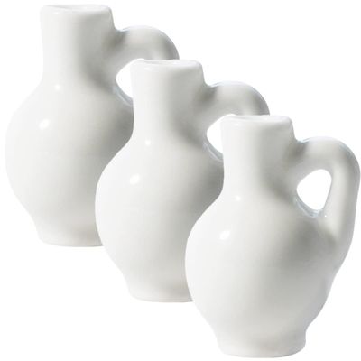 jojofuny 3pcs Mini Dollhouse Decor Tiny House Miniature Vase Set 1:12 Scale Dollhouse Pitcher for Miniature Flower Arrangement