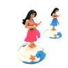 Zcargel Solar Dancing Figurine, Hawaii Dancing Girl Solar Figurine Hawaiian Hula Shaking Head Dancer Figurine Car Dashboard Cute Decor Hula Dancing Girl Solar Powered Dancing Girl Doll view 2