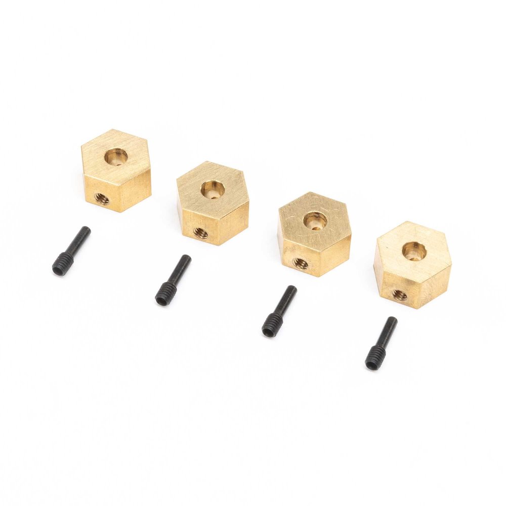 Axial Hex Hubs, Brass (7g): UTB18 (4), AXI312005