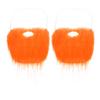 Amosfun 2pcs Fake Beard Mustache Orange Jesus Costume Beard Halloween Party Cosplay Costume Accessory with Elastic Rope Easy to Wear view 1