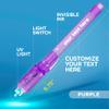 CUSTOMIZE123 Personalized Invisible Disappearing Ink Pen Marker, Custom Secret Spy Message Writer with UV Light, Fun Activity for Kids Party Favors Gifts and Stock Stuffers, 12 Pack, Purple view 2