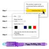 CUSTOMIZE123 Personalized Invisible Disappearing Ink Pen Marker, Custom Secret Spy Message Writer with UV Light, Fun Activity for Kids Party Favors Gifts and Stock Stuffers, 12 Pack, Purple view 3