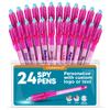 Personalized Invisible Disappearing Ink Pen Marker, Custom Secret Spy Message Writer with UV Light, Fun Activity Entertainment for Kid Party Favors Ideas Gifts and Stock Stuffers, 24 Pack, Pink view 1