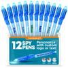 Personalized Invisible Disappearing Ink Pen Marker, Custom Secret Spy Message Writer with UV Light, Fun Activity Entertainment for Kid Party Favors Ideas Gifts and Stock Stuffers, 12 Pack, Blue view 1