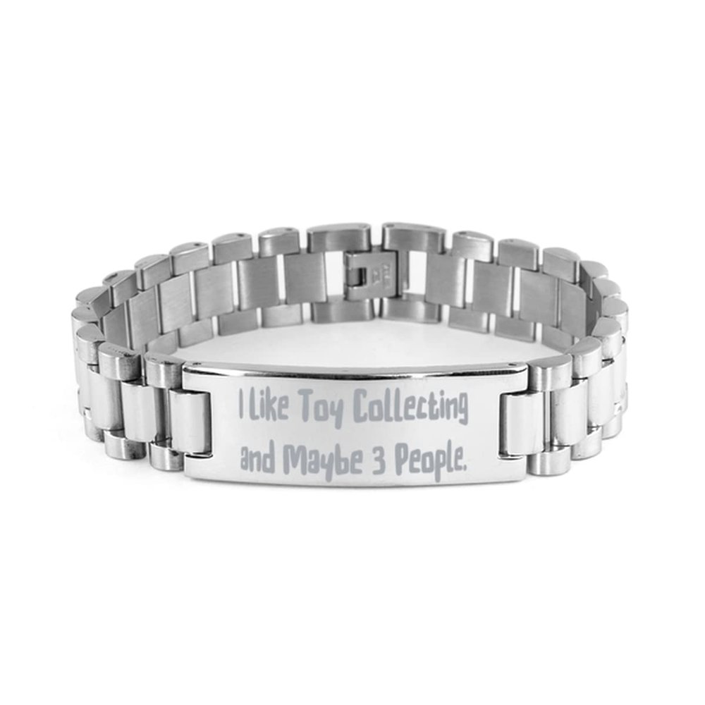 Inspirational Toy Collecting Gifts, I Like Toy Collecting and Maybe 3 People, Unique Ladder Bracelet for Friends from