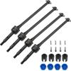 2Pairs Vgoohobby Steel Front Rear Drive Shaft CVD Driveshaft Compatible with 1/10 Traxxas Slash Rustler Stampede Hoss VXL 4X4 2WD RC Car view 3