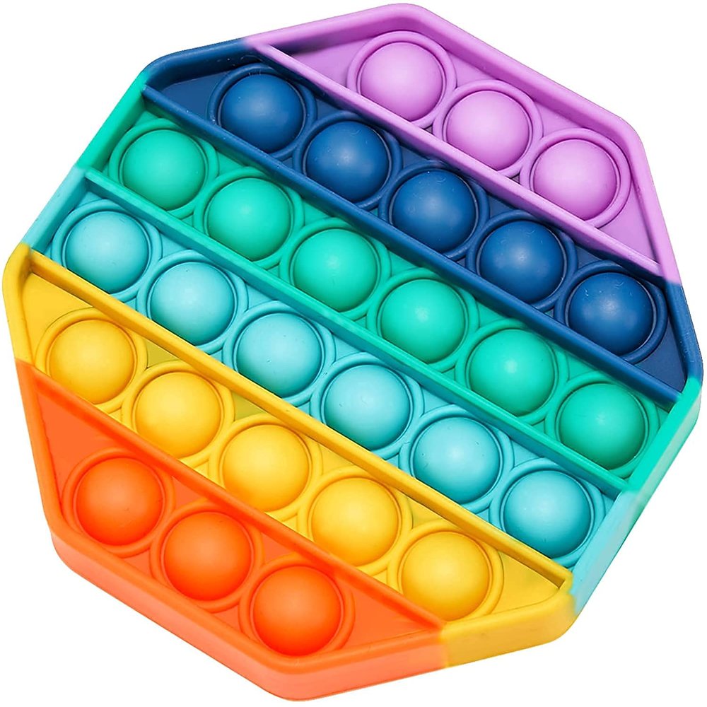 Colorful Pop It Fidget Toys, Big Push Pop Its Bubble Fidget Sensory Toy, Autism Special Needs