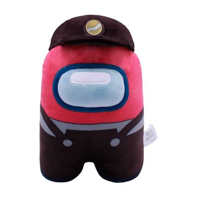 Among Us Series3 Plush  7 Pink Crewmate with Brown Miner Costume (Official Just Toys Licensed)