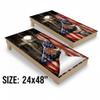 Firefighter Cross Barn Wood Cornhole Board Wraps Laminated Wood Board Skins for Cornhole Game, Durable Waterproof Design, Easy to Apply, Perfect for Firefighter Fans, Free Laminate Included view 2