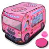 Playbees Musical Ice Cream Truck Pop Up Play Tent with 3 Openings - Tent for Toddlers - Indoor & Outdoor - Pop Up Tents for Kids - Includes Carry Bag and Sound Button- 43.5x28x26.5 Inch view 1