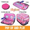 Playbees Musical Ice Cream Truck Pop Up Play Tent with 3 Openings - Tent for Toddlers - Indoor & Outdoor - Pop Up Tents for Kids - Includes Carry Bag and Sound Button- 43.5x28x26.5 Inch view 3